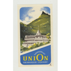 Turisthotellet Union - Geiranger / Norway (Vintage Luggage Label)
