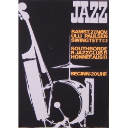 Ulli Paulsen Swingtett / Roland Korndörffer (Vintage Screen Printed Jazz Poster)