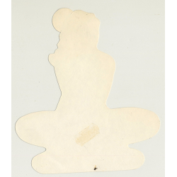 Topless Blonde Beach Girl *3 / Pinup - Risqué (Vintage Die Cut Sticker ~1980s)