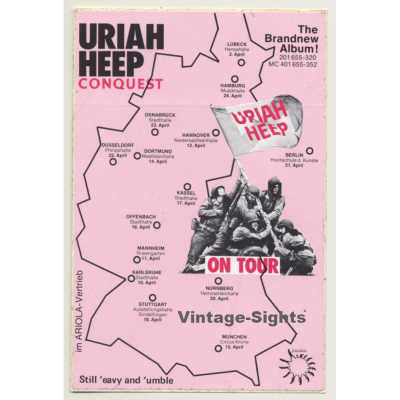 Uriah Heep - Conquest Tour 1980 (Vintage Promo Sticker)