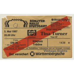 Tina Turner Break Every Rule '87 Ticket Stuttgart - Used (Vintage Memorabilia)