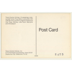 Trans-Central Airlines: Turbo Prob Metro Liner / Aviation (Vintage PC ~1960s/1970s)