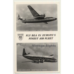 British European Airways: Elizabethan Class Aeroplane & Viscount Discovery (Vintage RPPC 1955)