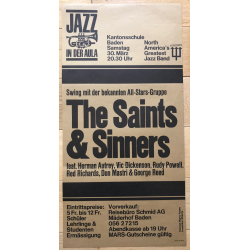 Jazz In Der Aula: The Saints & Sinners 1968 (Vintage Jazz Concert Poster)