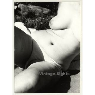 Close-up Of Chubby Topless Woman / White Panties (Vintage Photo GDR ~1980s)