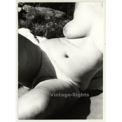 Close-up Of Chubby Topless Woman / White Panties (Vintage Photo GDR ~1980s)