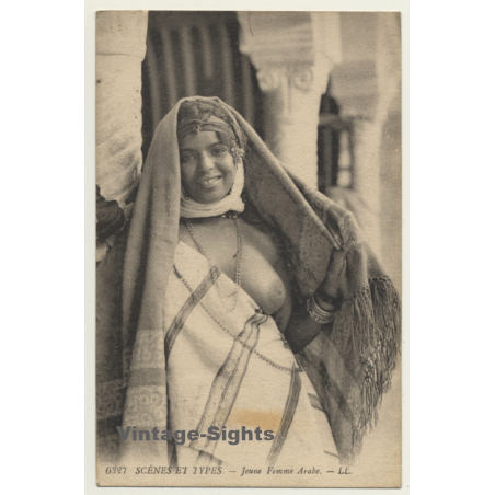 Levy Fils: Jeune Femme Arabe / Topless - Risqué - Ethnic (Vintage PC ~1910s/1920s)