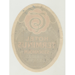 Hotel Terminus - Stockholm / Sweden (Vintage Luggage Label)