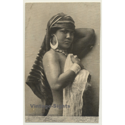 Maghreb: Young Moorish Woman / Risqué - Ethnic (Vintage PC ~1900s)