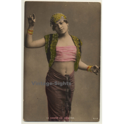 Egypt: La Danse Du Ventre / Belly Dance  - Ethnic (Vintage Hand Tinted RPPC ~1910s/1920s)