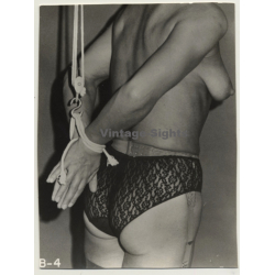 Close-Up: Semi Nude's Hands Tied Behind Her Back / BDSM (Vintage Photo ~1950s/1960s)