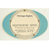 London / UK: Shaftesbury Hotel (Vintage Luggage Label)
