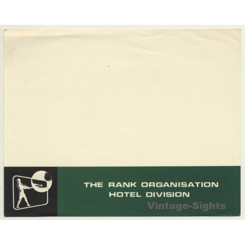 UK: Hotel Division - The Rank Organisation (Vintage Luggage Label)