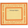 London / UK: Whiteness Hotel, Lancaster Gate (Vintage Luggage Label)