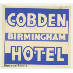 Birmingham / UK: Cobden Hotel (Vintage Luggage Label)