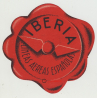 Iberia Lineas Aereas Españolas / Spain (Vintage Luggage Label)