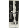 Natural Nude Woman W. Coat & Turban *3 (Vintage Photo Germany ~ 1960s)