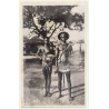 France Lointaine: Hte Volta Jeune Couple Lobi / Topless (Vintage RPPC)
