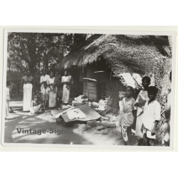 Indonesia: Local People In Front Of Straw Hut (Vintage Photo ~1930s)