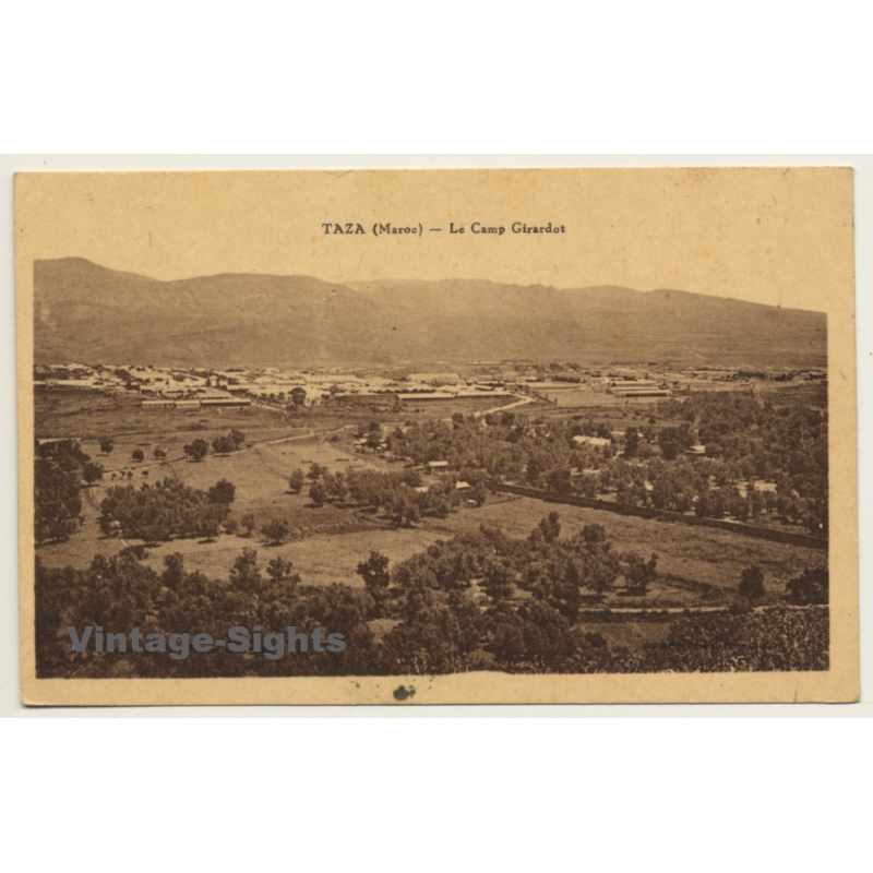 Taza / Morocco: Le Camp Girardot / Field Postmark (Vintage PC 1937) Taza / Morocco: Le Camp Girardot / Field Postmark (Vintage PC 1937)