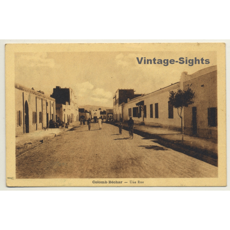 Colomb Béchar / Algeria: Une Rue / Field Postmark Base Aérienne (Vintage PC 1941) Colomb Béchar / Algeria: Une Rue / Field Postmark Base Aérienne (Vintage PC 1941)