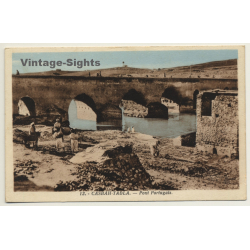 Kasbah-Tadla / Morocco: Pont Portugais / Field Postmark Base...
