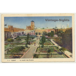 Rabat / Morocco: Le Jardin Des Oudaïa / Field Postmark Bataillon De L'Air 137 (Vintage...