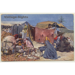Egypt: Fair At Gîze / Ethnic (Vintage Artist PC A. Klamroth...