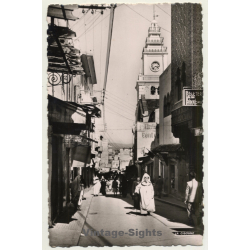 Tanger / Morocco: Rue Siaghines / Street View (Vintage RPPC 1951)