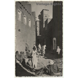South Morocco: Street In A Kasbah / Berber (Vintage RPPC 1952)