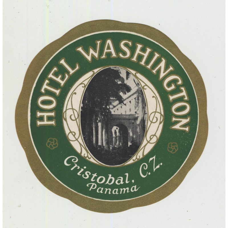 Hotel Washington - Christobal / Panama (Vintage Luggage Label)