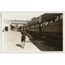 Sri Lanka / Ceylon: Railroad Cars At Train Station (Vintage Photo ~1930s)