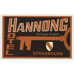 Strasbourg / France: Hotel Hannong (Vintage Luggage Label)