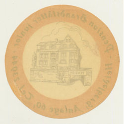Heidelberg / Germany: Pension Brandstätter Junior (Vintage Luggage Label)