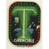Grenoble / France: Teleferique De La Bastille - Cable Car (Vintage Luggage Label)