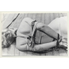 Blonde Nude Tied On Her Back / Belt Bondage - BDSM (2nd Gen. Photo ~1960s)