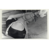 Woman On Her Back - Legs Tied Up *2 / Whip - Bondage - BDSM (2nd Gen. Photo ~1960s)