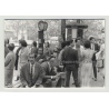 Paris 1964: Street Scene at Crossing / Asian People (Vintate Real Photo)