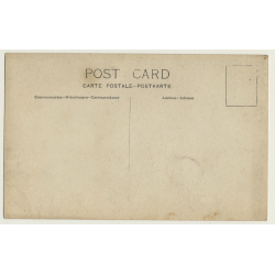 Elder Belgian Man In Front House Entrance (Vintage RPPC ~1910s/1920s)