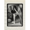 Pretty Longhaired Without Panties Gets Out Off Car / Risqué (Large Vintage Photo 1980s)