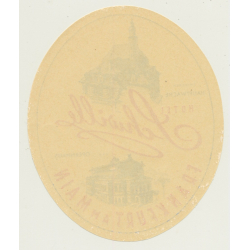 Frankfurt Am Main / Germany: Hotel Schwille (Vintage Luggage Label)