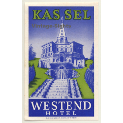 Kassel / Germany: Westend Hotel (Vintage Luggage Label)