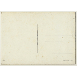 Blonde Pinup Girl On Rocks Near Stream (Vintage PC Ediciones Lux ~1960s)