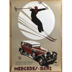 Mercedes Benz - Herrscher Über Raum Und Zeit (Poster DIN A1 1970s) E. CUCUEL