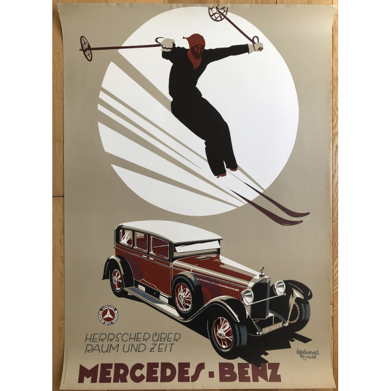Mercedes Benz - Herrscher Über Raum Und Zeit (Poster DIN A1 1980s) E. CUCUEL