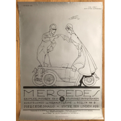 Mercedes 1. Januar 1918 (Poster DIN A1 1970s) ARBITER - DAIMLER BENZ