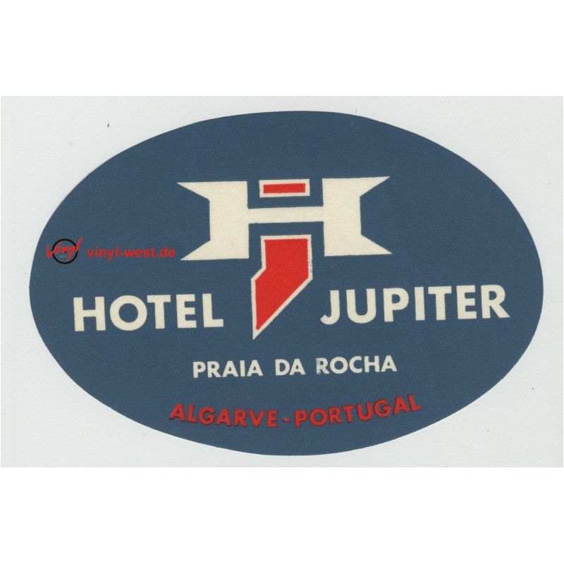 Hotel Jupiter - Praia Da Rocha / Portugal (Vintage Luggage Label)