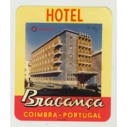 Hotel Braganca / Coimbra Portugal (Vintage Luggage Label)