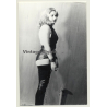 Blonde Beauty Tied In Lacquer Outift 9 / Handcuffs - BDSM (2nd Gen. Photo B/W ~1960s)
