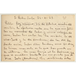 San Pedro Sula / Honduras: Metro Park (Vintage RPPC 1927)